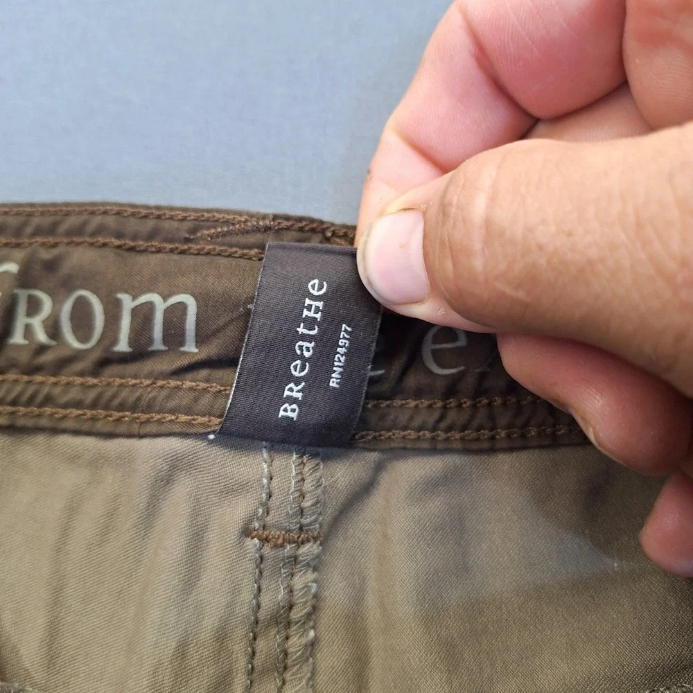 Prana Zion Mens Brown Stretch Nylon Hiking Climbing Pants 33x30 Camping Outdoor